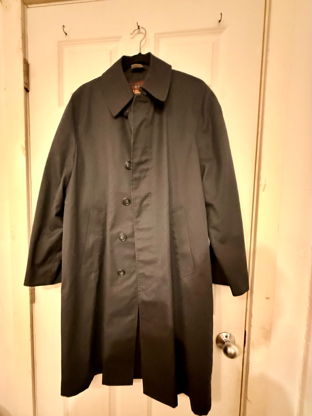 Vintage Men's Black Overcoat 38S